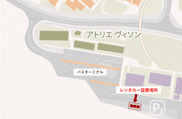 バスターミナル付近の設置場所イメージ図